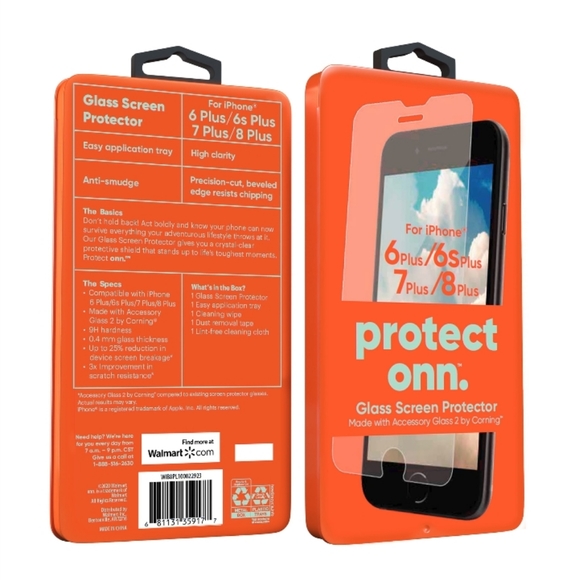 Glass Screen Protector iPhone 6plus, 6Splus, 7plus, 8plus - Picture 3 of 6